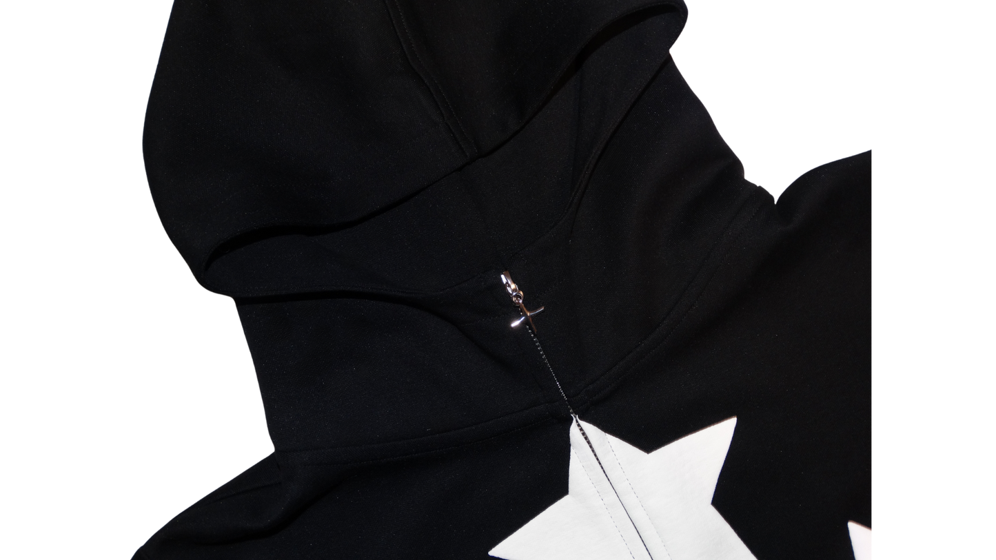 Tri-Star cropped zip up